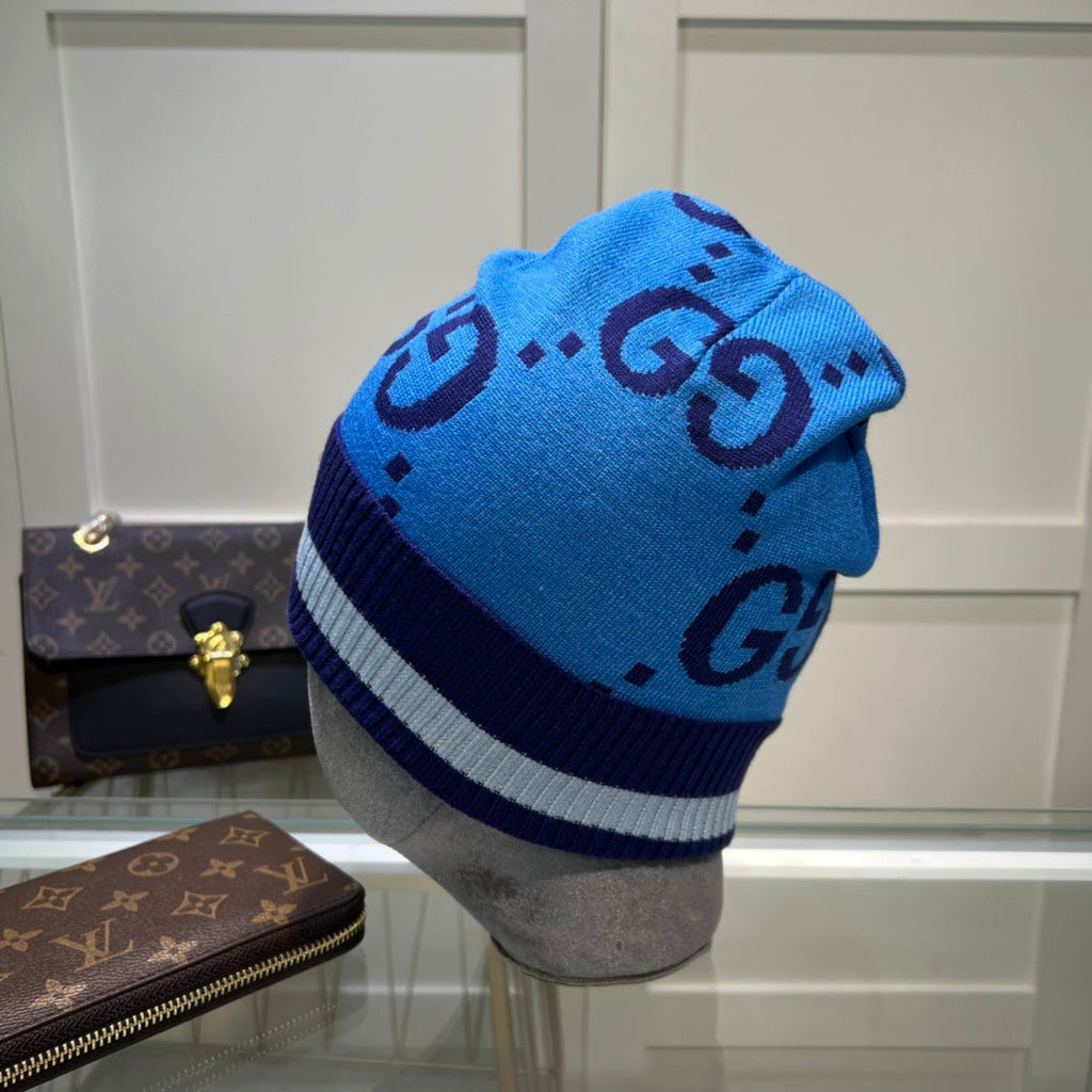 Gucci GG Jacquard Wool Knit Beanie | Luxury Designer Winter Hat