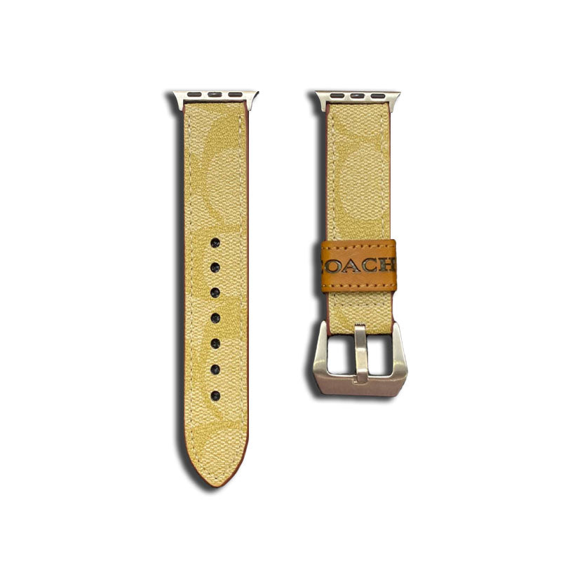 Luxury Coach Apple Watch Band – Leather Strap for Apple Watch Series 11