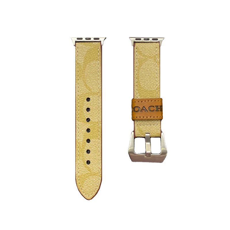 Luxury Coach Apple Watch Band – Leather Strap for Apple Watch Series 11