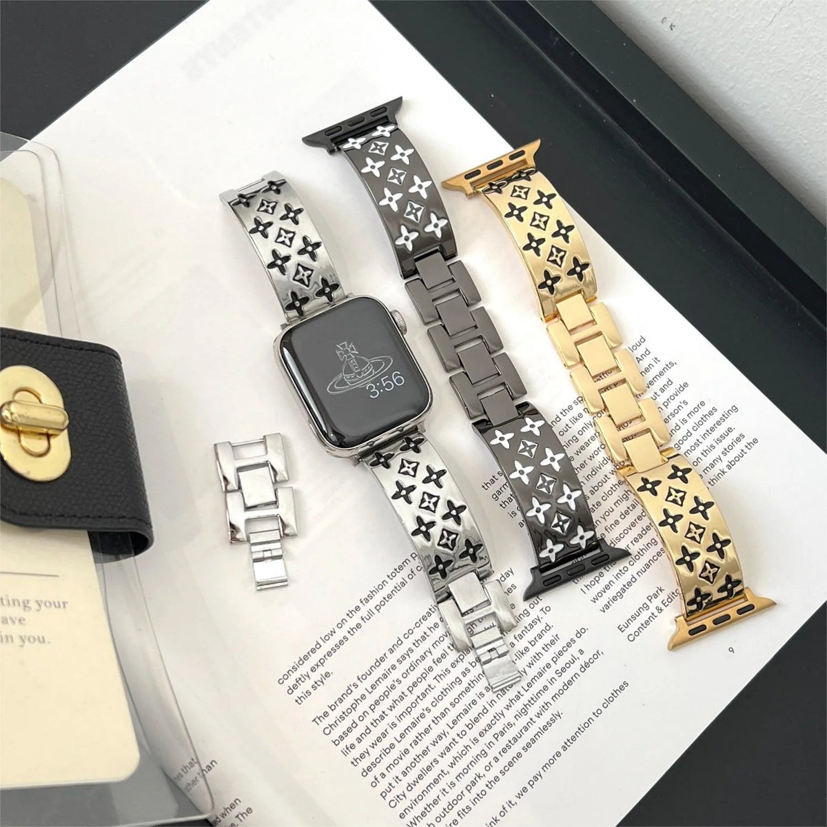 Luxury Louis Vuitton Apple Watch Band – Embossed Metal Strap for Apple Watch Ultra