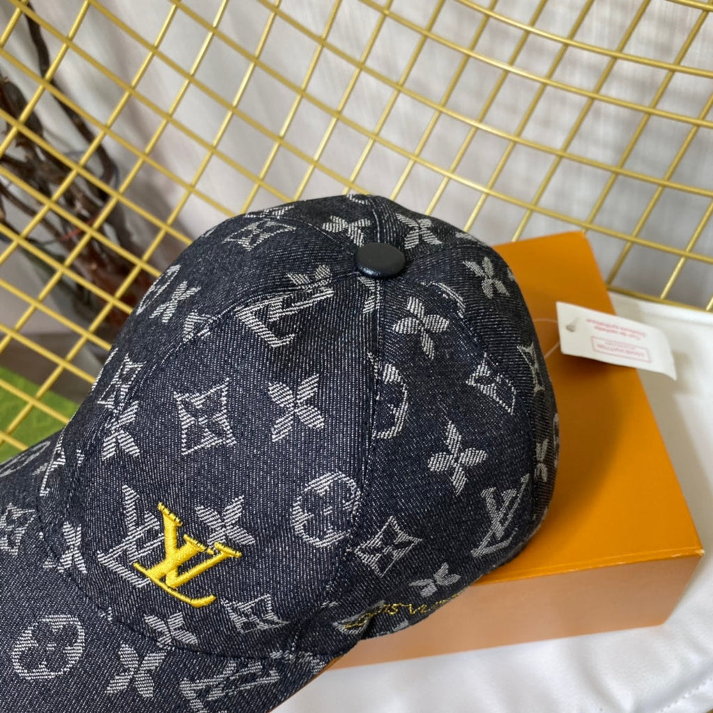 Louis Vuitton Embroidered Denim Baseball Cap