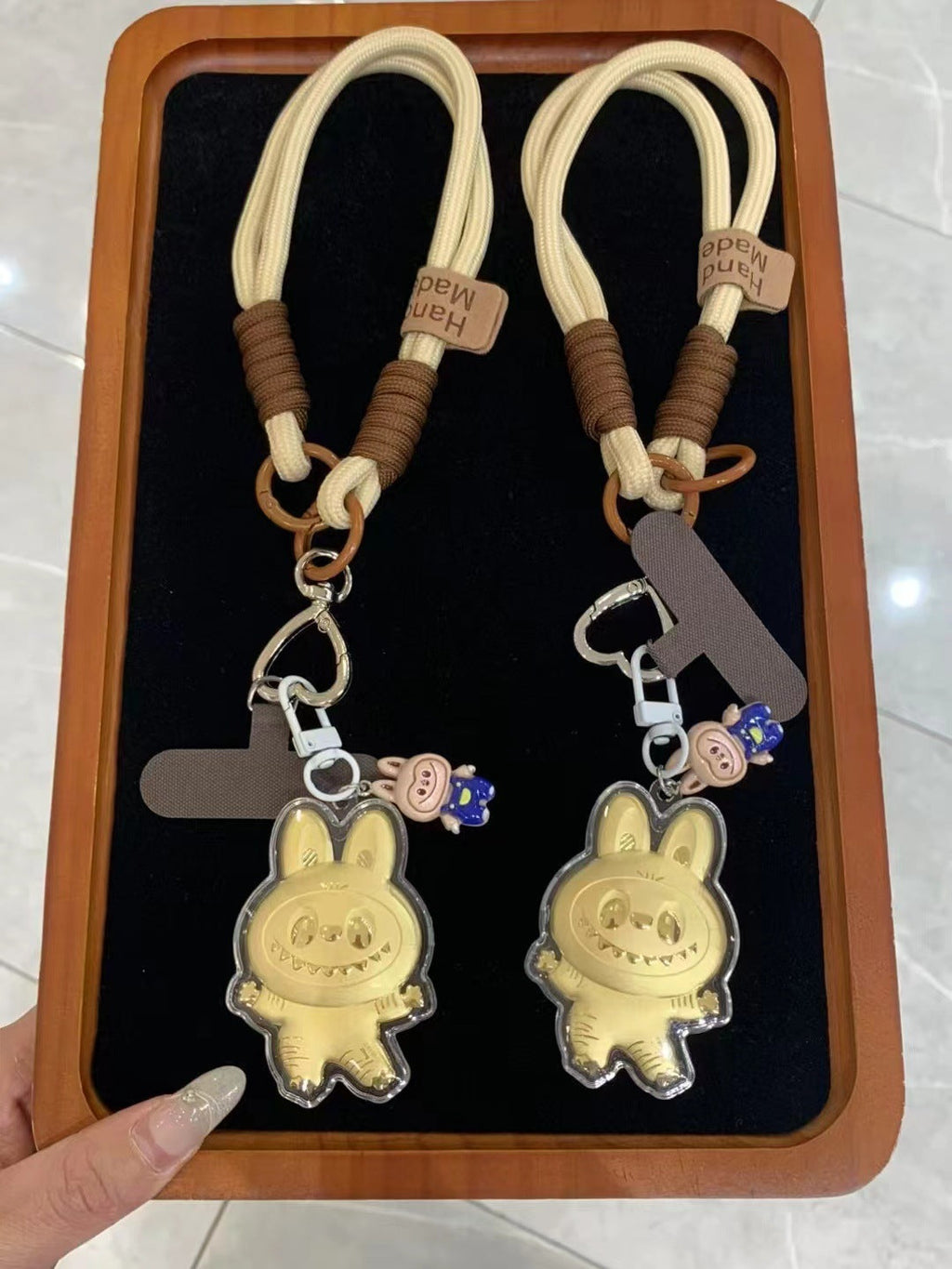 Labubu Golden Fortune Metal Tassel Keychain