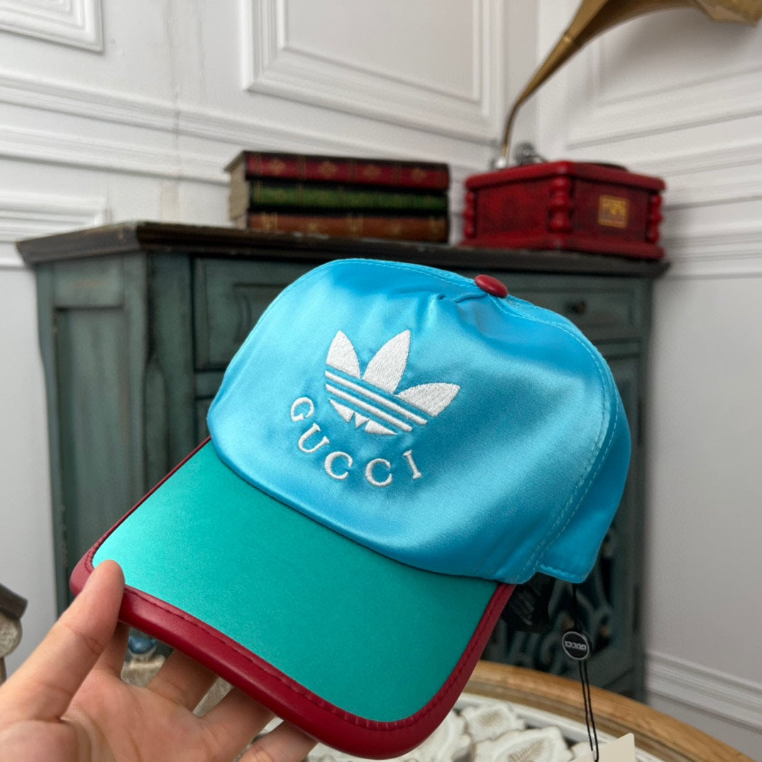 Gucci x Adidas Satin Embroidered Baseball Cap