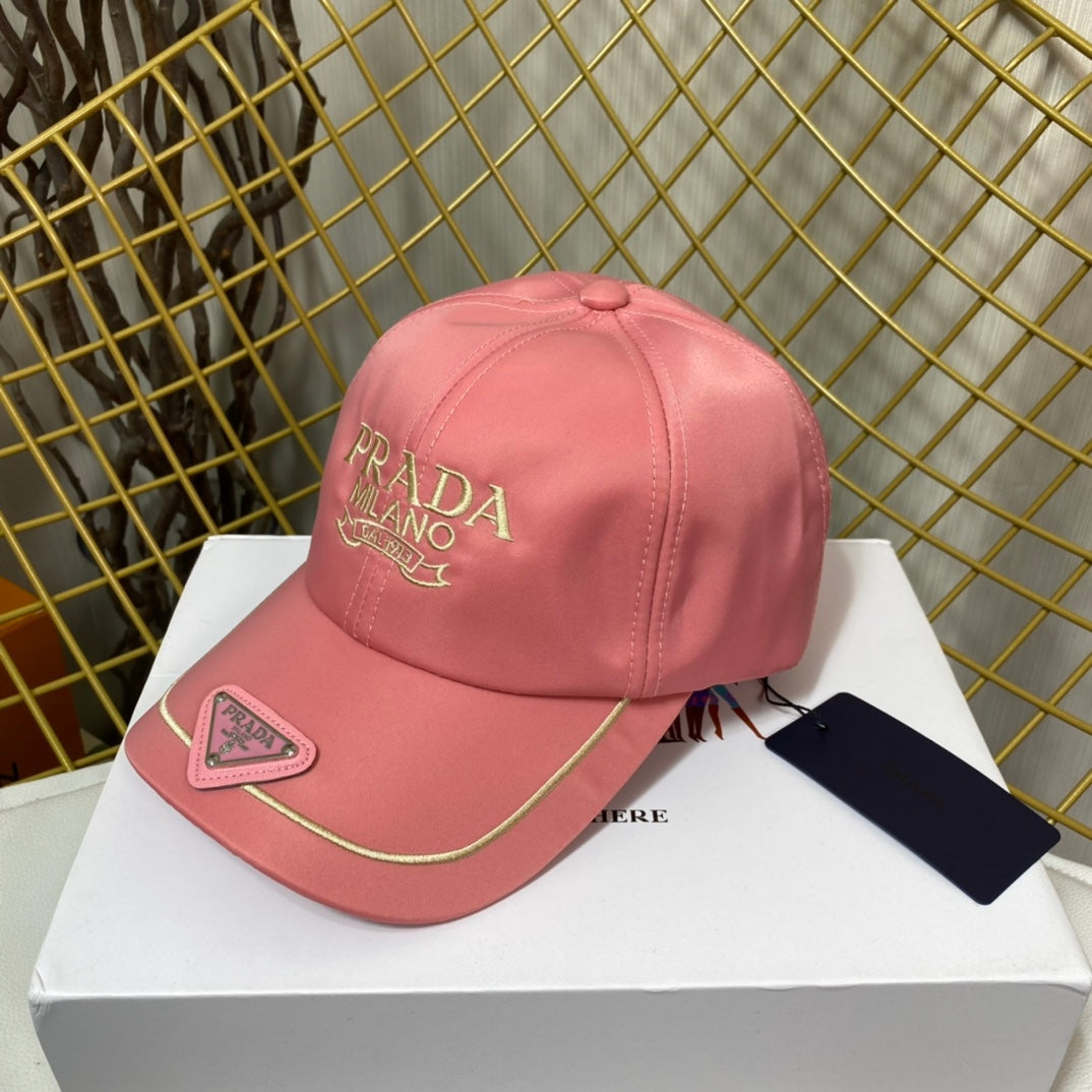 Prada Embroidered Logo Baseball Cap