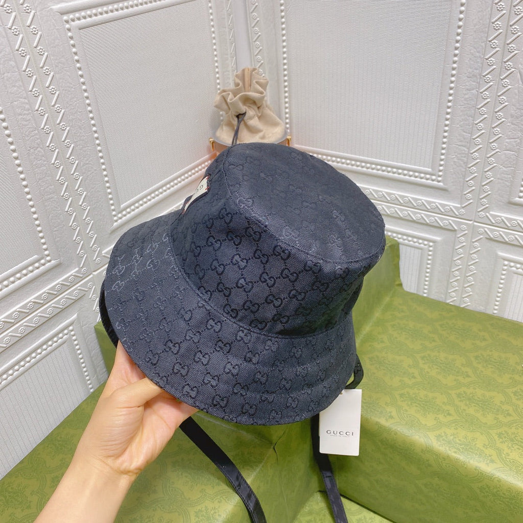 Gucci GG Monogram Double-Sided Strap Bucket Hat