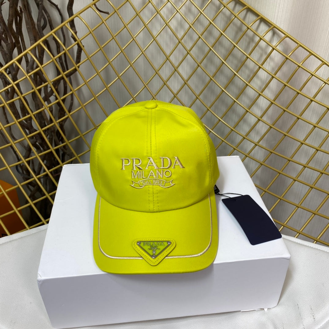 Prada Embroidered Logo Baseball Cap