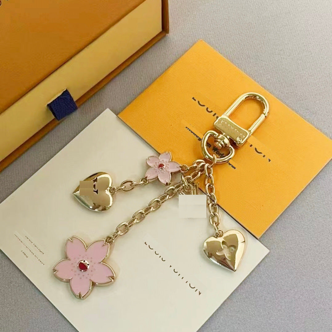 Louis Vuitton Multicolor Logo Charm Chain Keychain