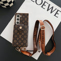 Louis Vuitton Monogram Samsung Galaxy Z Fold 7 Wallet Crossbody Chain Case | Luxury Designer Cover