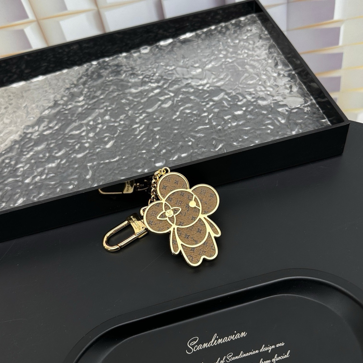 Louis Vuitton Vivienne Monogram Metal Bag Charm Keychain
