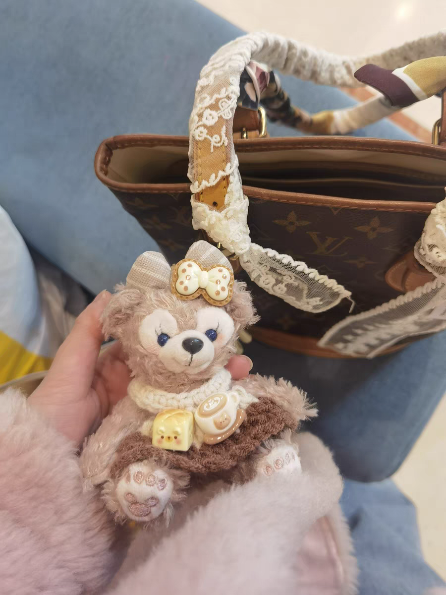 Sherry May Plush Teddy Bear Bag Charm Keychain