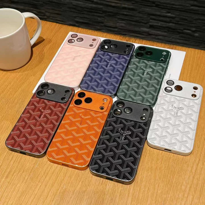 Goyard iPhone 18 Pro Case – Monogram Goyard Vintage Designer Cover