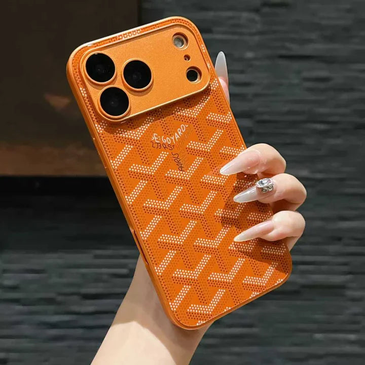 Goyard iPhone 18 Pro Case – Monogram Goyard Vintage Designer Cover