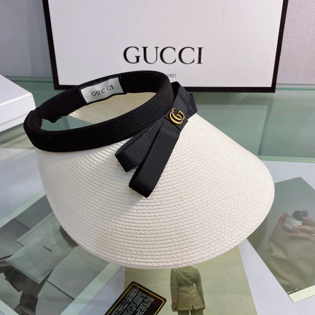 Luxury Gucci Bow Sun Visor Hat for Women