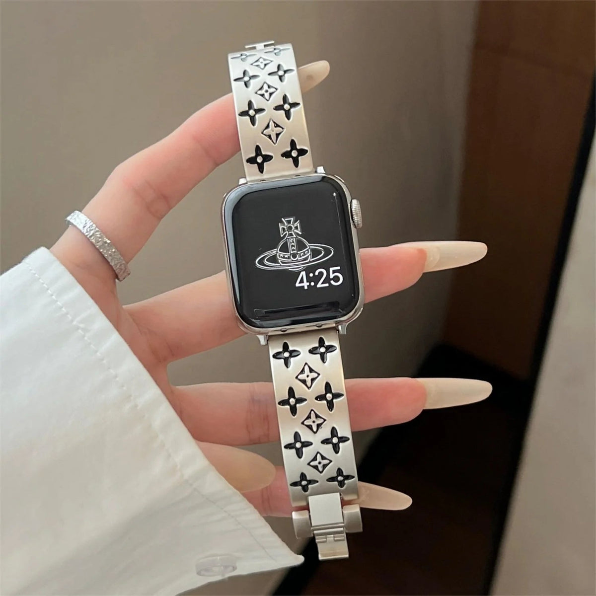 Luxury Louis Vuitton Apple Watch Band – Embossed Metal Strap for Apple Watch Ultra