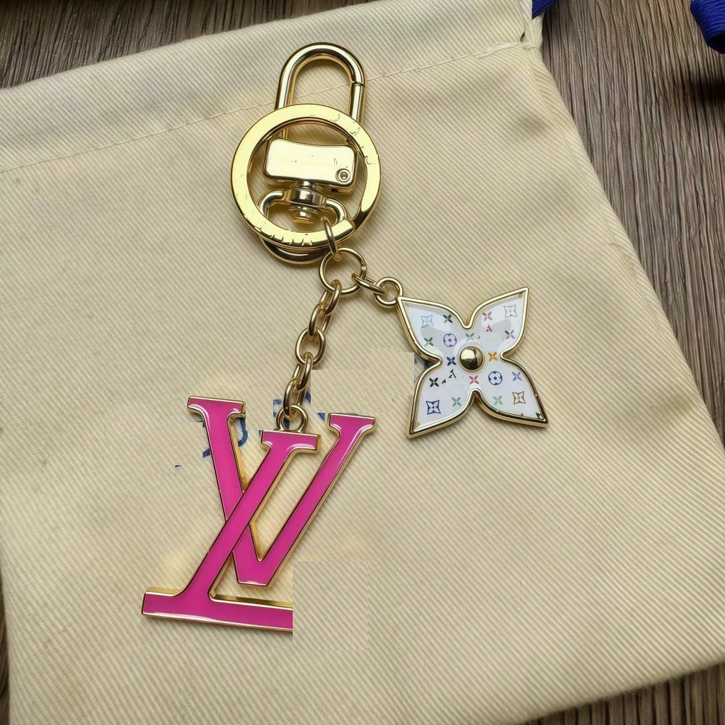 Louis Vuitton Multicolor Logo Charm Chain Keychain
