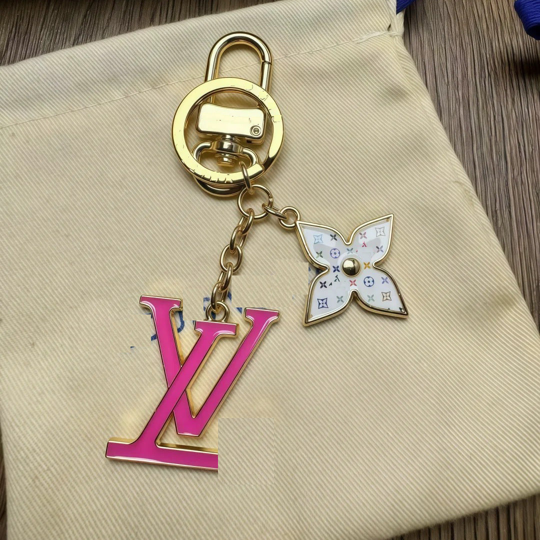Louis Vuitton Multicolor Logo Charm Chain Keychain
