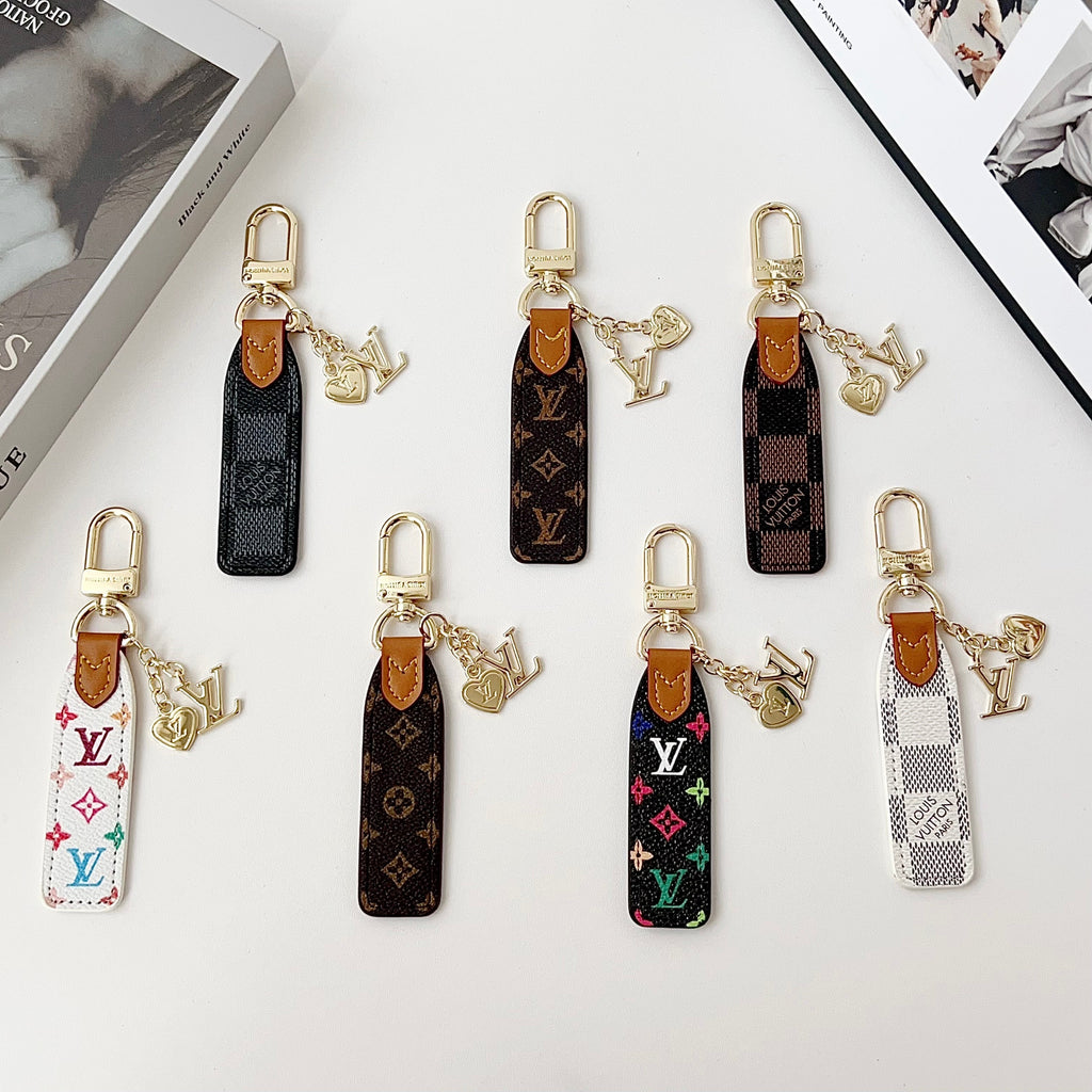 Louis Vuitton Monogram Leather Loop Bag Charm Keychain