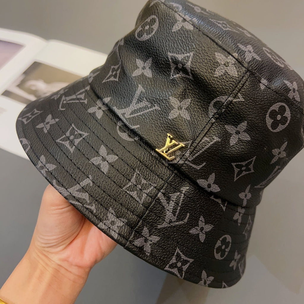 Louis Vuitton Monogram Leather Bucket Hat | Luxury Designer LV Hat