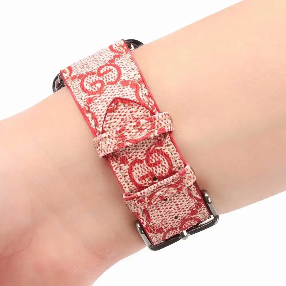 Luxury Gucci GG Apple Watch Band – Leather Strap for Apple Watch Ultra