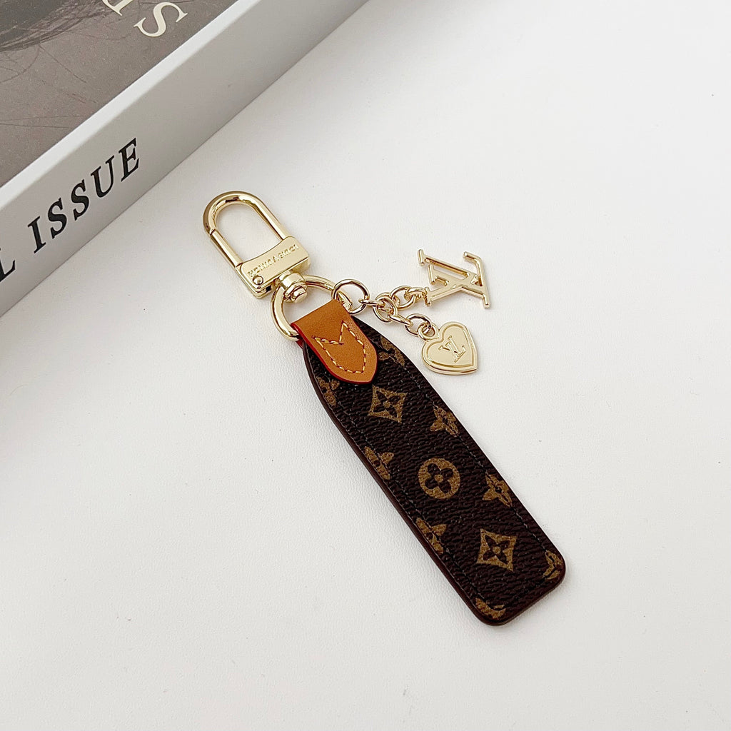 Louis Vuitton Monogram Leather Loop Bag Charm Keychain
