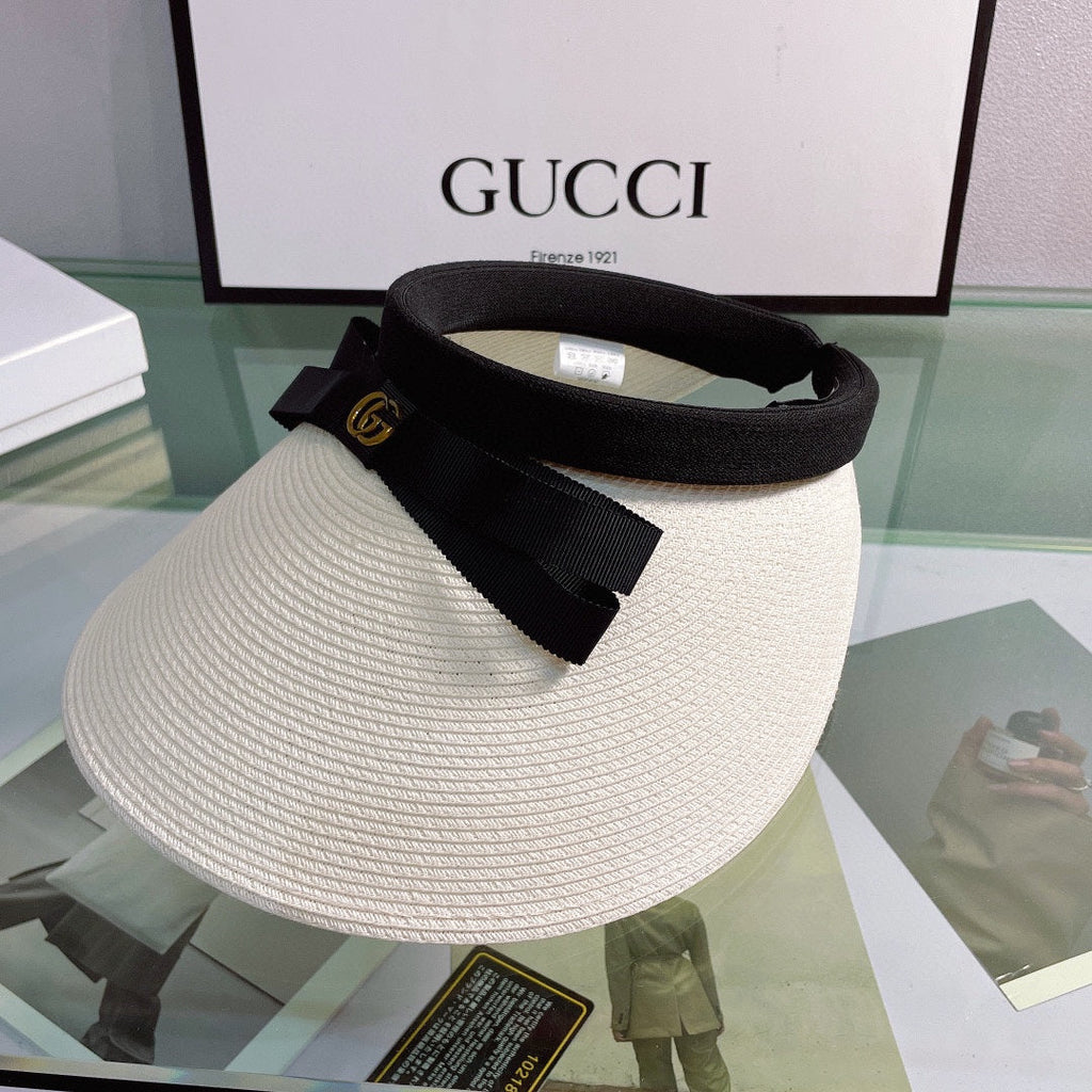 Luxury Gucci Bow Sun Visor Hat for Women