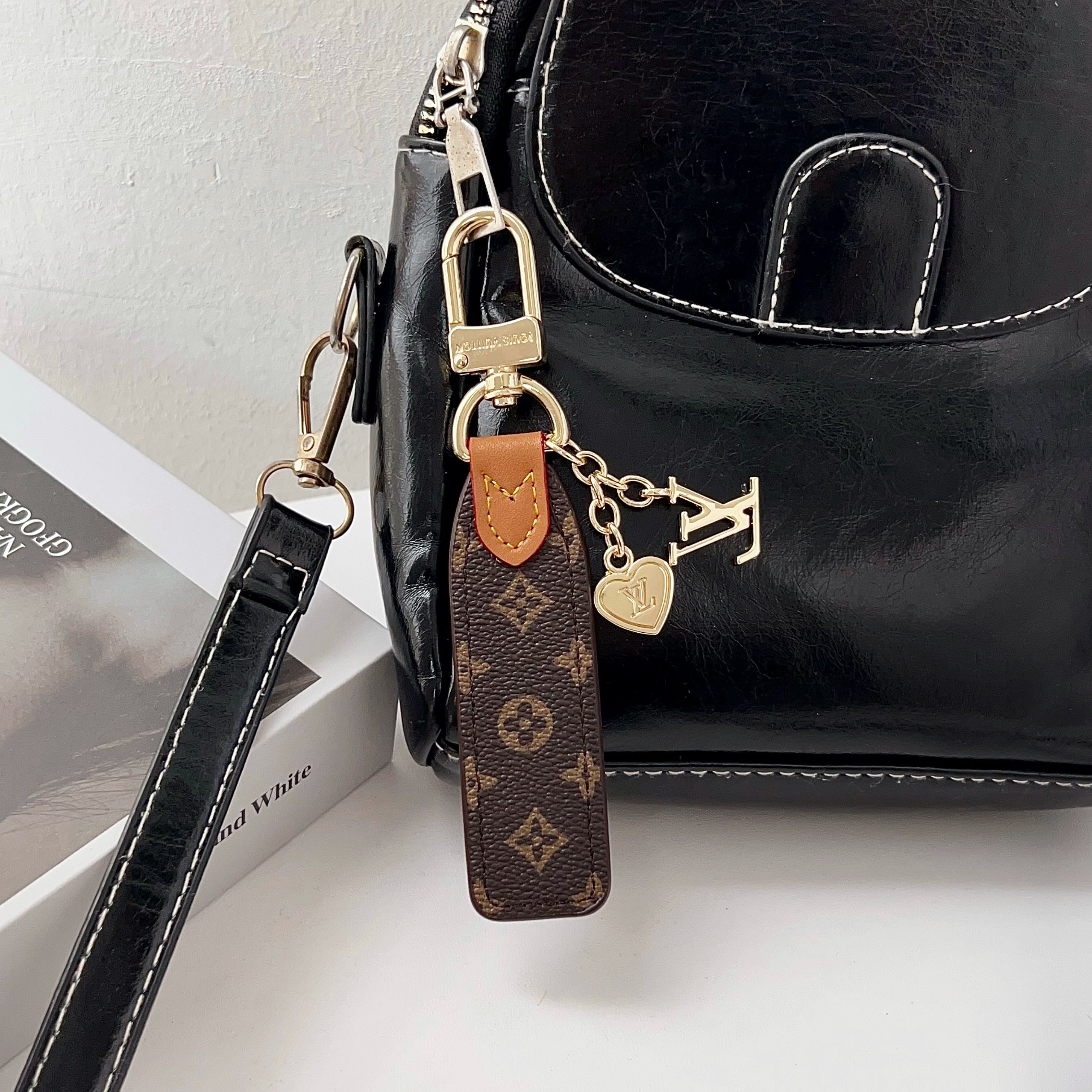 Louis Vuitton Monogram Leather Loop Bag Charm Keychain