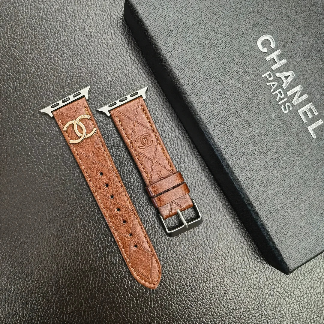 Luxury Chanel Apple Watch Band – Leather Strap Chanel for Apple Watch Ultra