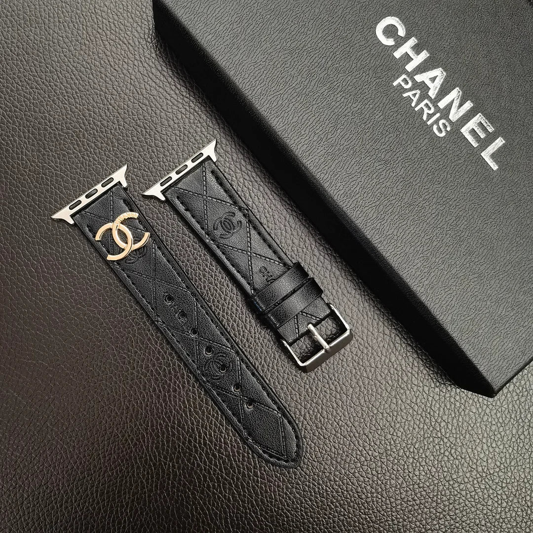 Luxury Chanel Apple Watch Band – Leather Strap Chanel for Apple Watch Ultra