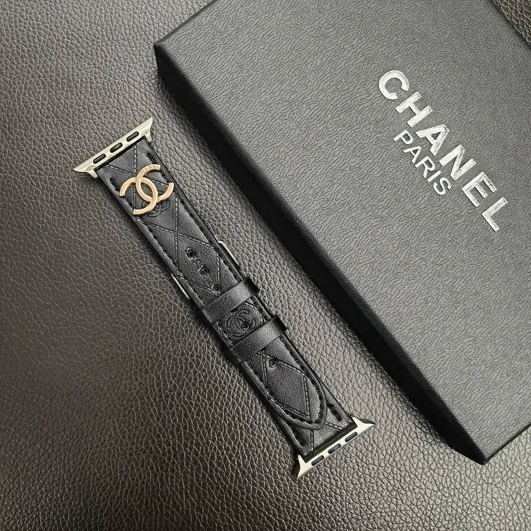 Luxury Chanel Apple Watch Band – Leather Strap Chanel for Apple Watch Ultra