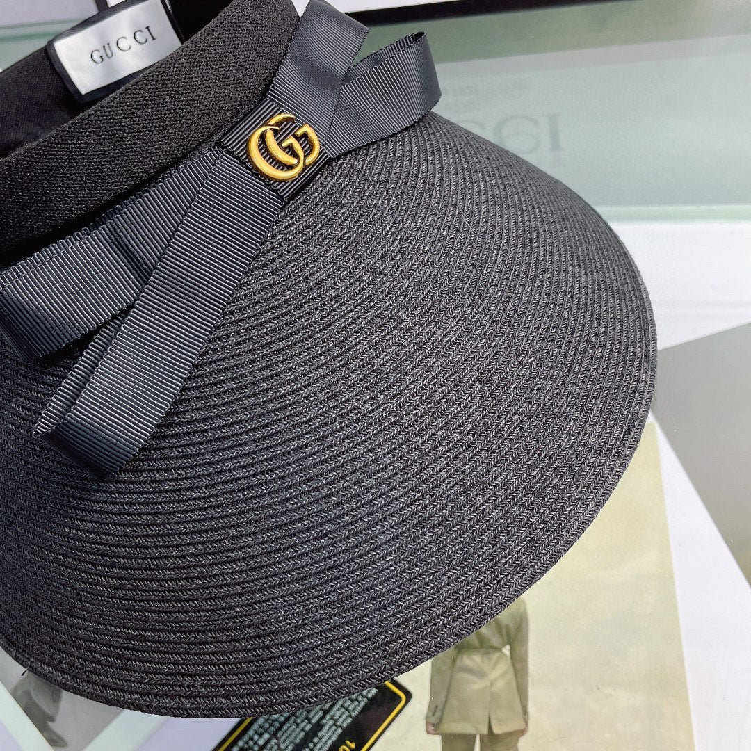 Luxury Gucci Bow Sun Visor Hat for Women