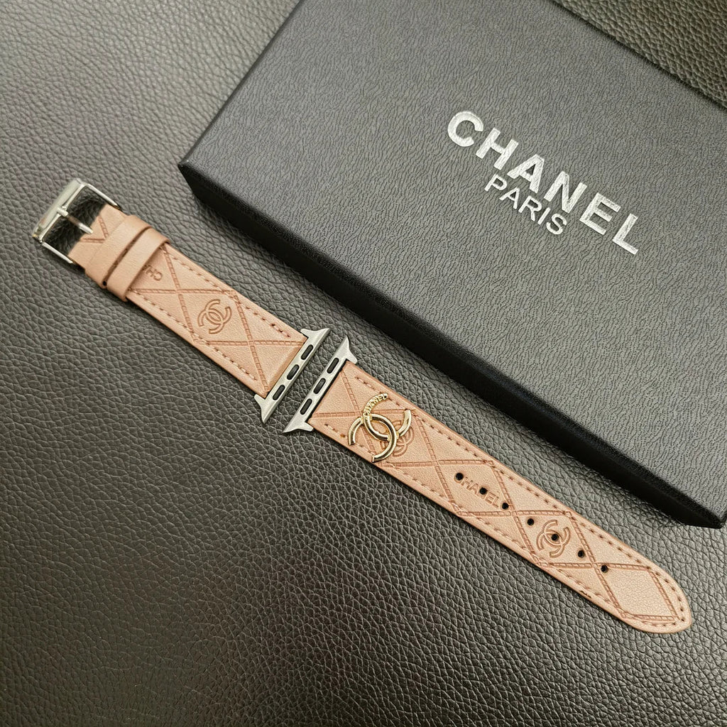 Luxury Chanel Apple Watch Band – Leather Strap Chanel for Apple Watch Ultra
