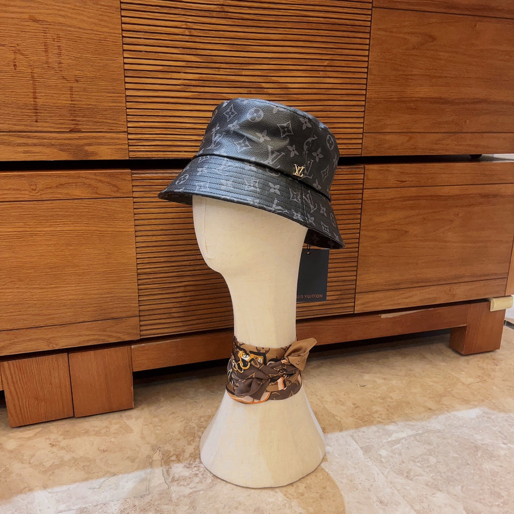 Louis Vuitton Monogram Leather Bucket Hat | Luxury Designer LV Hat