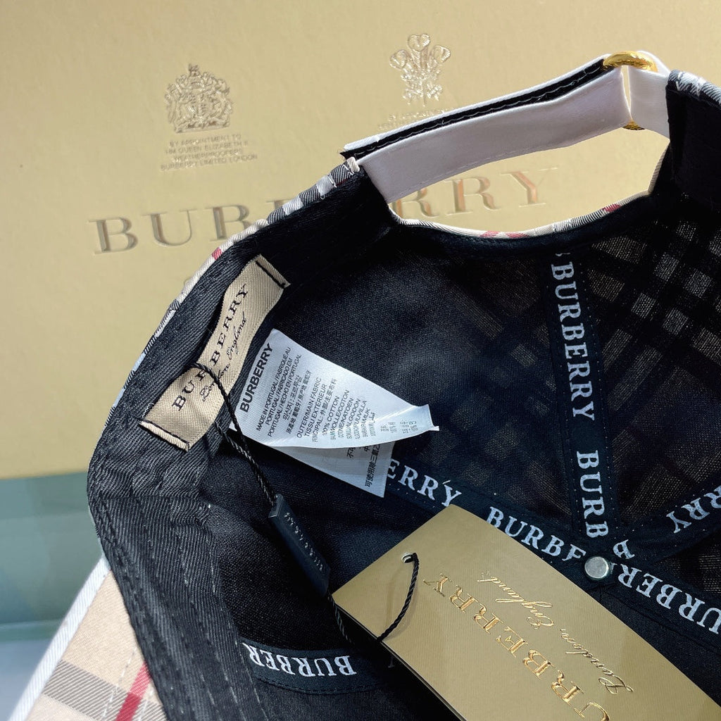 Burberry Baseball Cap Classic Check Embroidered