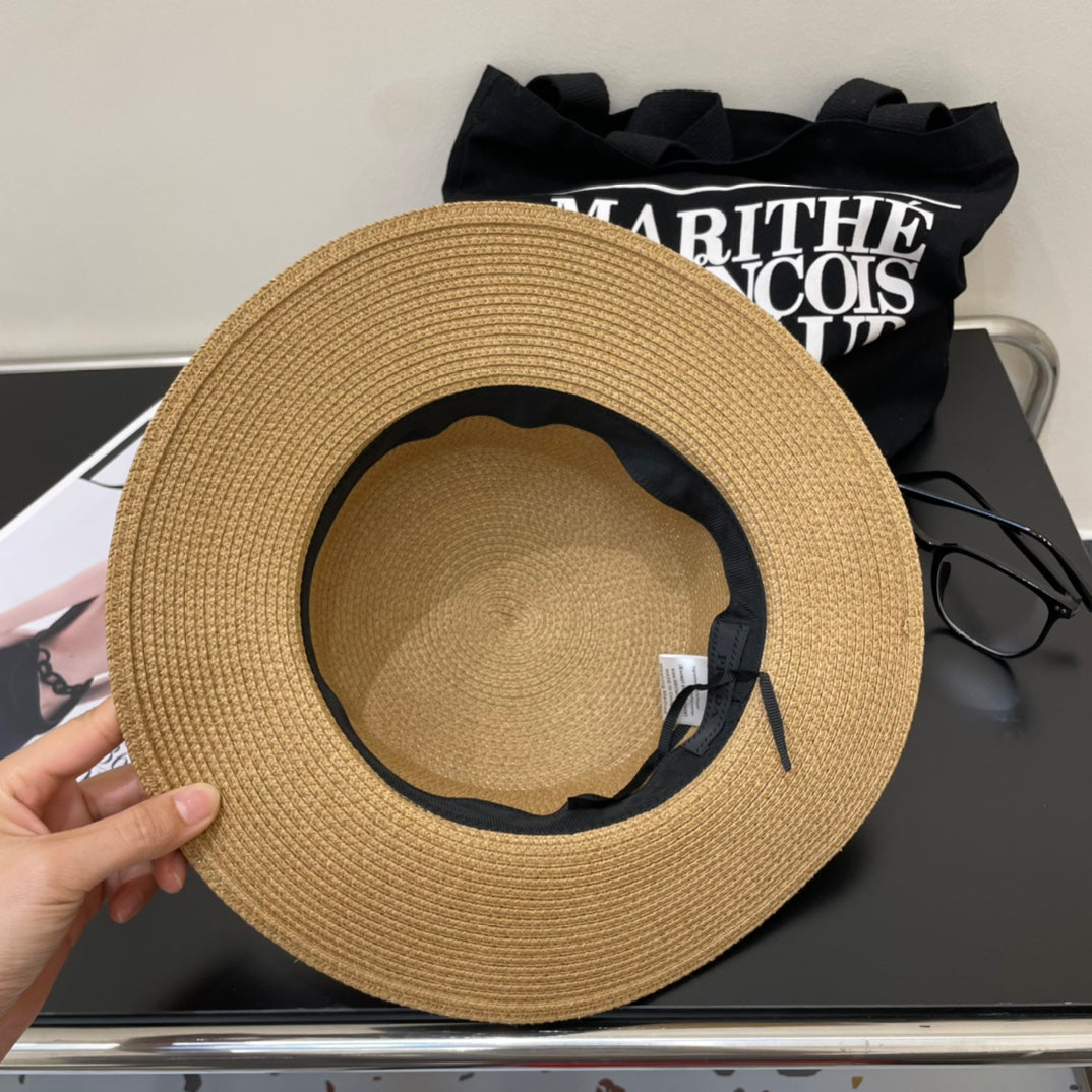 Luxury Prada Raffia Straw Sun Hat for Women