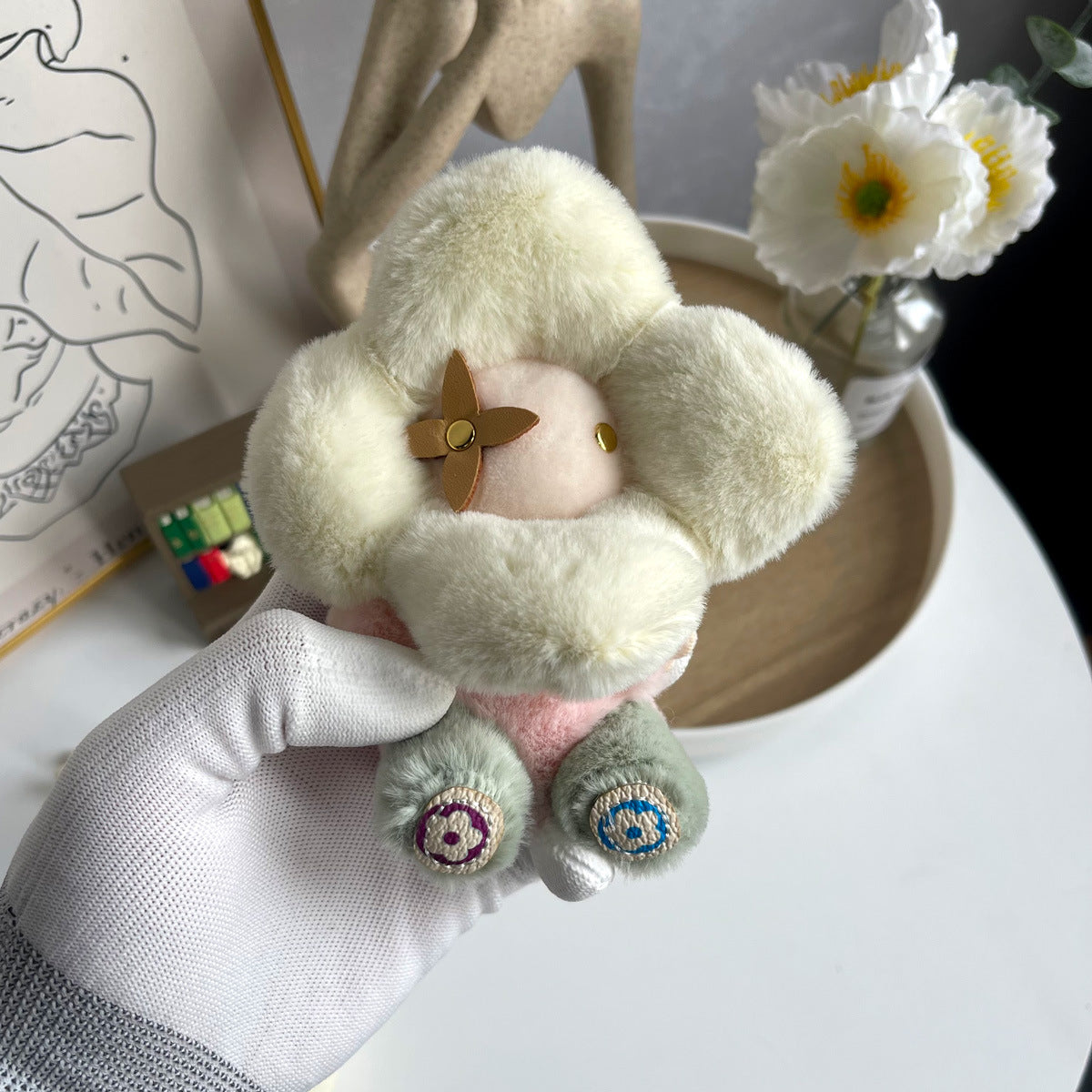 Louis Vuitton Sunflower Plush Doll Bag Charm Keychain