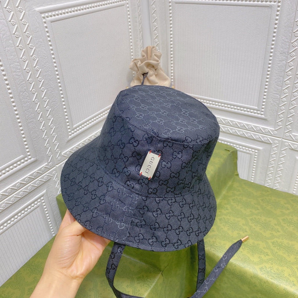 Gucci GG Monogram Double-Sided Strap Bucket Hat