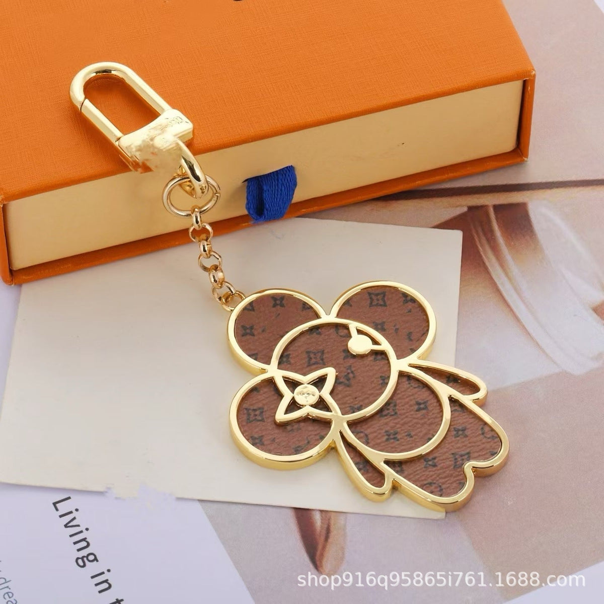 Louis Vuitton Vivienne Monogram Metal Bag Charm Keychain