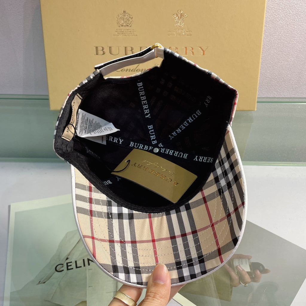 Burberry Baseball Cap Classic Check Embroidered