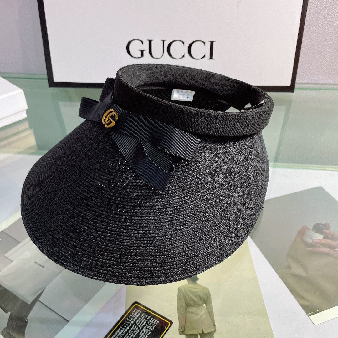 Luxury Gucci Bow Sun Visor Hat for Women