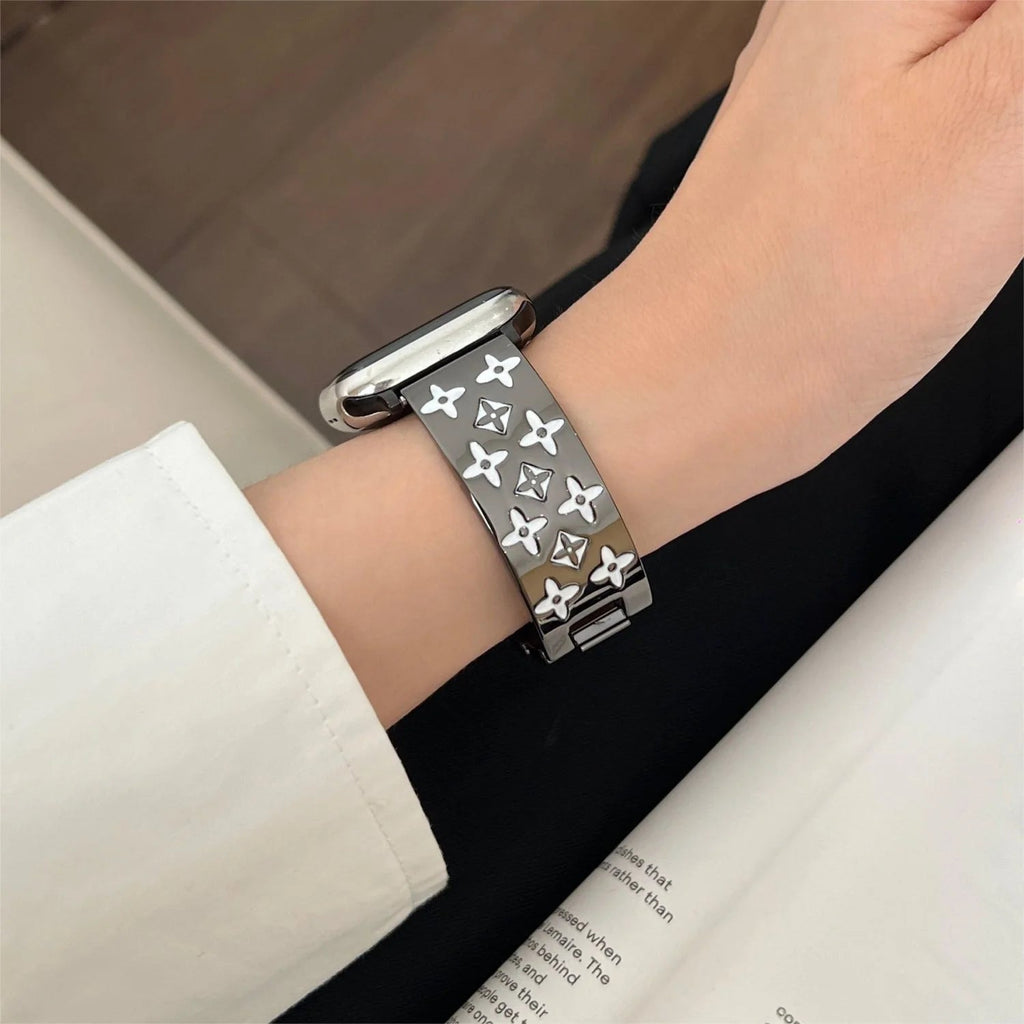 Luxury Louis Vuitton Apple Watch Band – Embossed Metal Strap for Apple Watch Ultra