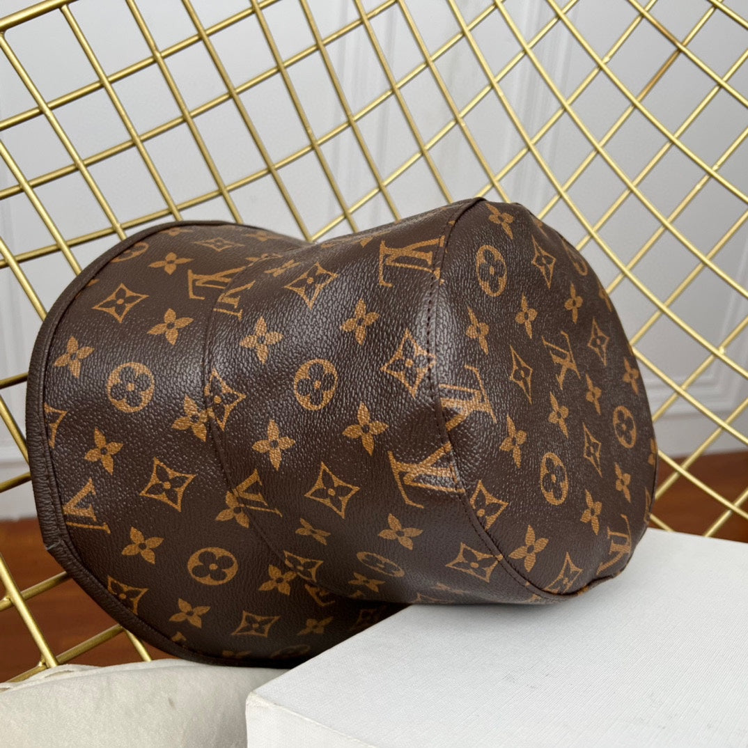 Luxury Louis Vuitton Monogram Bucket Hat & Cap Set