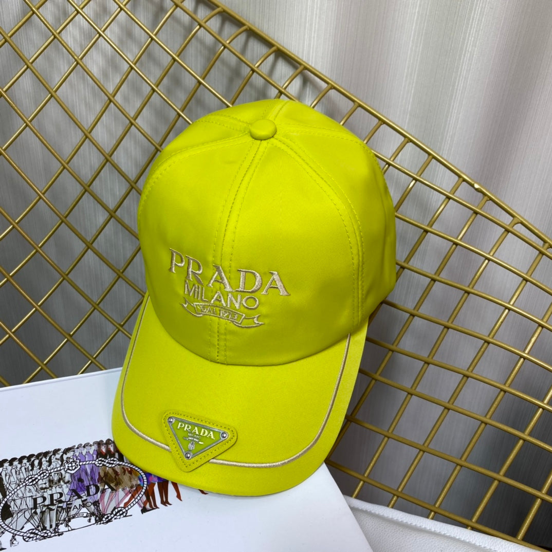 Prada Embroidered Logo Baseball Cap