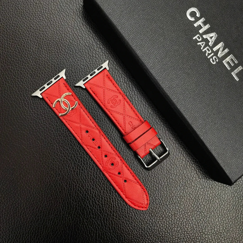Luxury Chanel Apple Watch Band – Leather Strap Chanel for Apple Watch Ultra