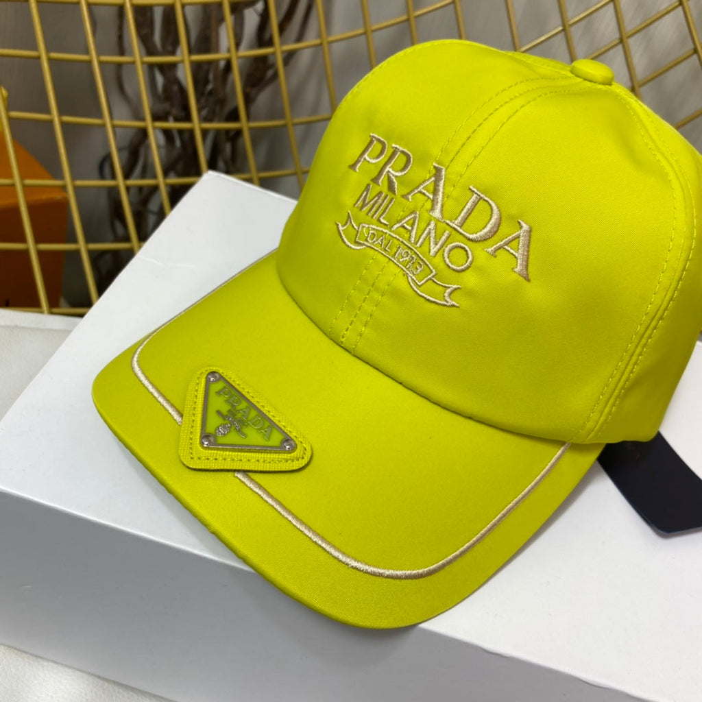 Prada Embroidered Logo Baseball Cap