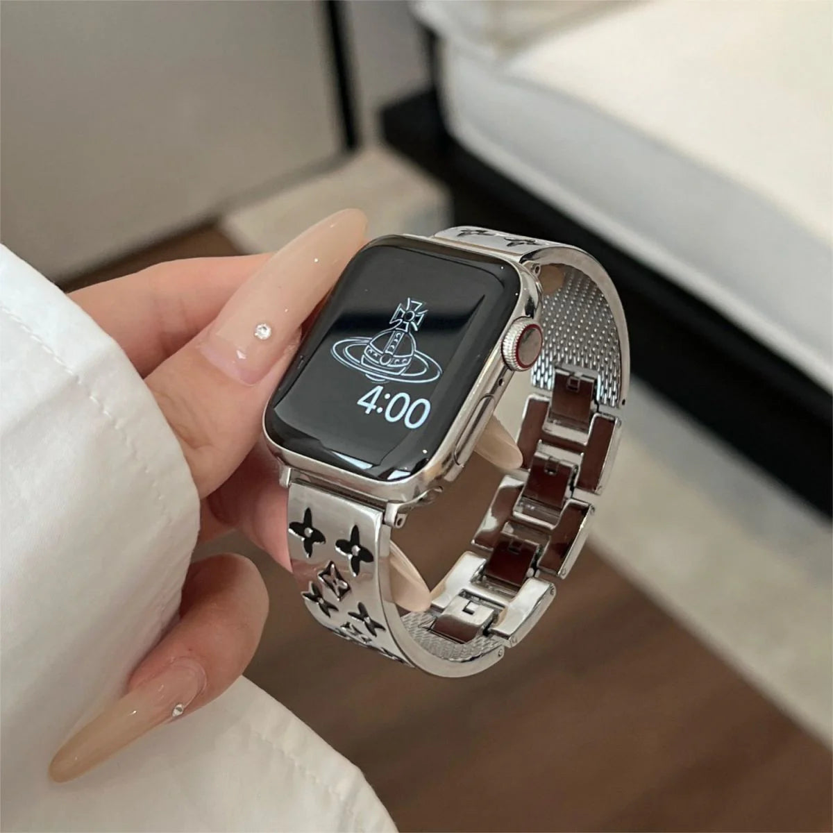Luxury Louis Vuitton Apple Watch Band – Embossed Metal Strap for Apple Watch Ultra