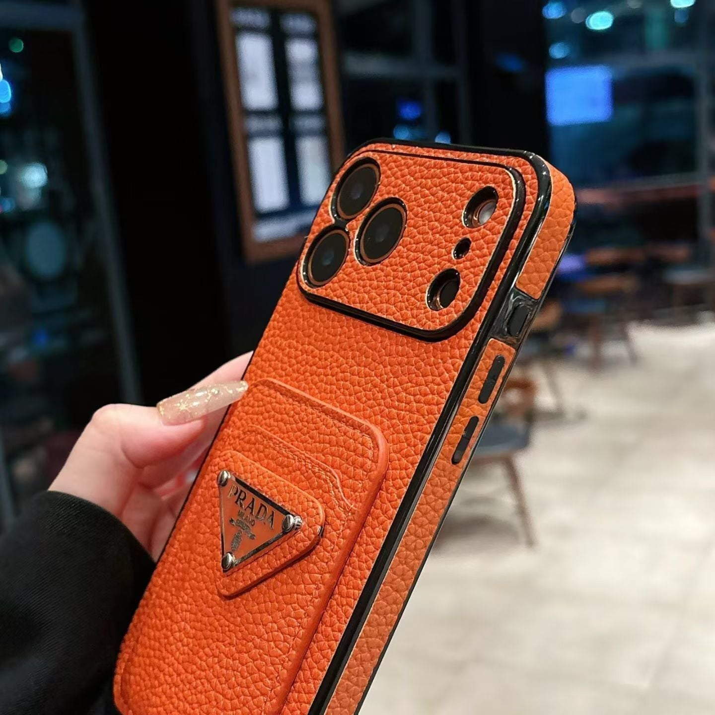 Prada iPhone 18 Pro MagSafe Card Holder Case – Designer Wallet Cover