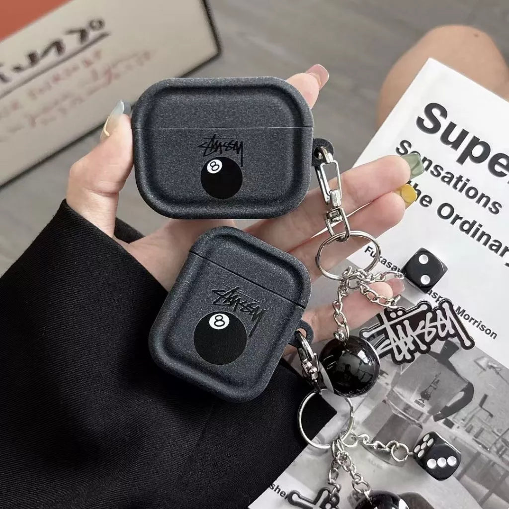 8-Ball AirPods Case with Keychain - Serene