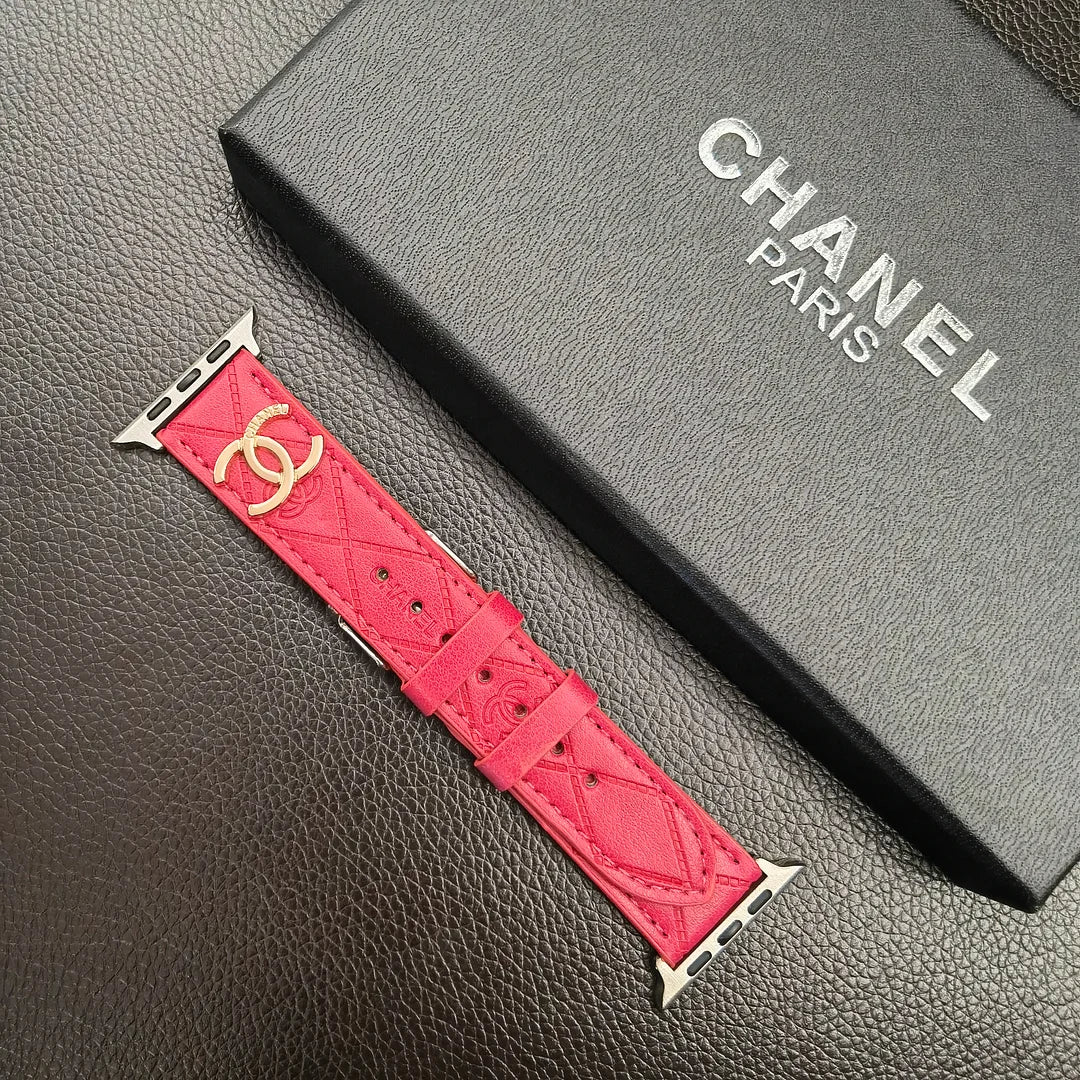 Luxury Chanel Apple Watch Band – Leather Strap Chanel for Apple Watch Ultra