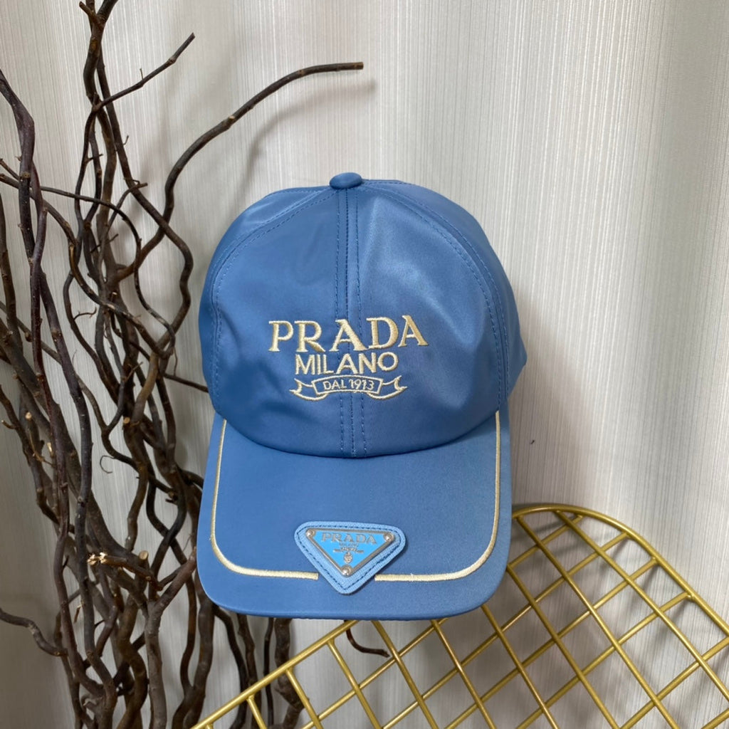Prada Embroidered Logo Baseball Cap