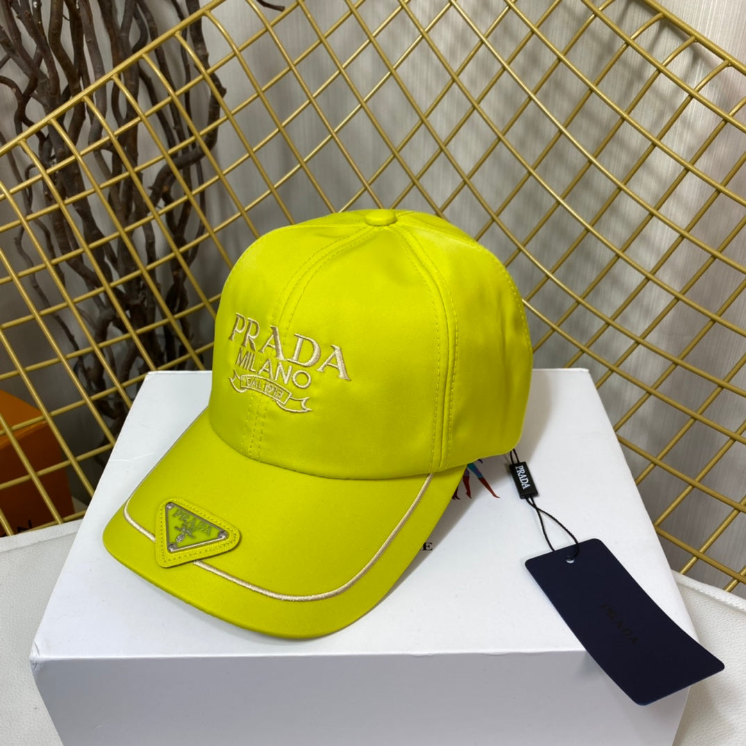 Prada Embroidered Logo Baseball Cap